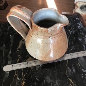 Pottery cream  pitcher